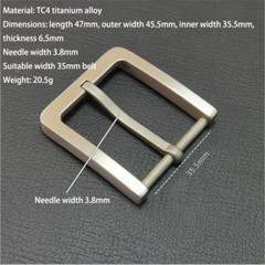 Concise TC4 Titanium Alloy Belt Buckle Waist Strap Head Men&rsquo;s Accessories Gifts