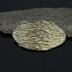 Gold Belt Buckle With Organic Texture Elegant Oval Belt Buckle