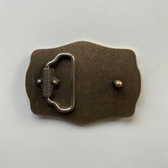 Western Edge Flower Trims Bronze Plated Blank Metal Belt Buckle