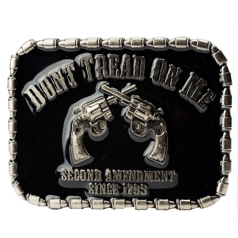 2nd amendment 2 revolvers with bullets belt buckle military army navy marines AF