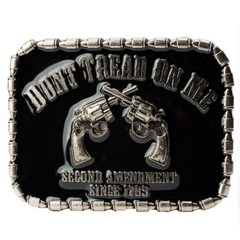 2nd amendment 2 revolvers with bullets belt buckle military army navy marines AF