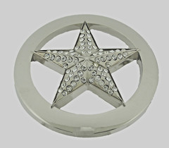 Lone Star Belt Buckle State Texas Bling Star Silver Metal Western Cowboy Cowgirl