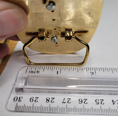 Vtg NOS Goldtone Belt Buckle Screw Oval Bezel Gemstone Blank Cabochon 22x30mm