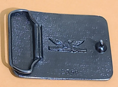 Unbranded Retired Belt Buckle Red/White & Chrome New