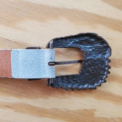 Vintage Leather Belt Vera Pelle Patrizia Pepe Firenze Italia Metal Eagle Buckle
