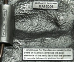 2006 Fur Rondy Rendezvous Belt Buckle Pewter Salmon Fish Brand New A80