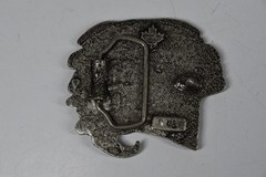 Vintage Native American Chief Head Dress Belt Buckle Metal Made in Canada