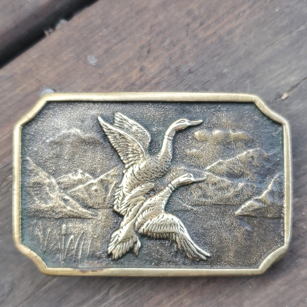 solid brass Duck Animal Print Nature Belt Buckle for Men