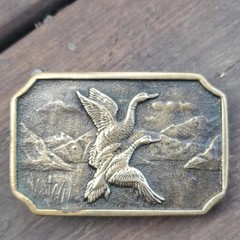 solid brass Duck Animal Print Nature Belt Buckle for Men