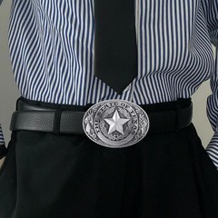 KDG Western Cowboy Belt Buckles Men Vintage One Size, 3-guxi Texas Star