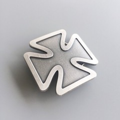 Vintage Silver Cross Belt Buckle Gurtelschnalle Boucle de ceinture