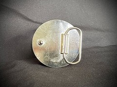 “Five Point Relic” Belt Buckle 2.5” Round Handmade Star OOAK Darren McNees