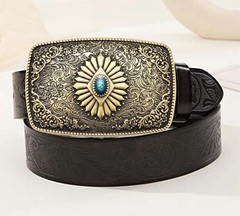 Antique Turquoise Belt Buckles for Men Women Western Texas Cowboy Cowgirls Gift