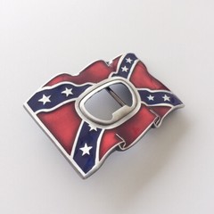 Vintage Style Red Enamel Bottle Opener Belt Buckle also Stock in US