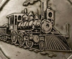 Pewter Designs Belt Buckle USA Steam Engine Locomotive Train Engine