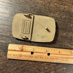 Vintage Belt Buckle U.S. Fuel Petroliana Oil Dyna Buckle Provo Utah Solid Brass