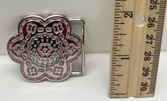Red Flower Belt Buckle for 1.25&Prime; 1 1/4&Prime; Inches Wide Belt