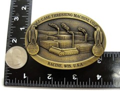 Vintage Belt Buckle J.J. Case Threshing Machine Racine Wisconsin USA Ltd Edition