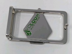VOLCOM Apparel Company Diamond Logo Openwork Green Silver Tone Promo Belt Buckle