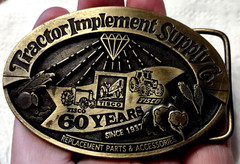 Tisco Tractor 60th Anniversary Belt Buckle VTG 1937-1997 Cast Brass Ltd Ed Farm