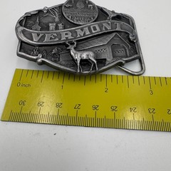 Vintage 1986 Siskiyou Vermont State Belt Buckle T-55 Freedom & Unity Made in USA