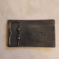 Vintage Solid Brass Belt Buckle Winchester Repeating Arms New Haven CT