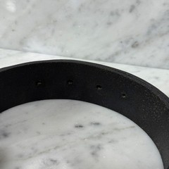 GUCCI Pre-Owned Interlocking Leather Belt Black Silver