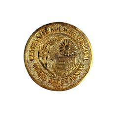 Centennial Kolache Festival Munden Kansas 1987 Gold Tone Belt Buckle #61