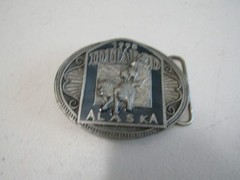 Vintage 1998 Official Trail Committee Iditarod Alaska Belt Buckle- Dogsled Race