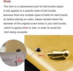 DIY Belt Buckle Screws Hook Replacement for Repair Belts Handbag Accessories