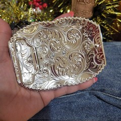 Centenario Cowboy Belt Buckle Western Hebilla Silver Gold Faux Mexican Peso