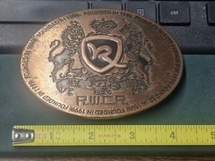 VINTAGE 1999 ROCAWEAR BRAND DENIM JEANS DENIM BELT BUCKLE
