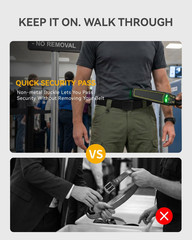 CHAOREN Nickel Free Web Belt Men – TSA 57&Prime; (Fits Up to 50&Prime; Waist), Black