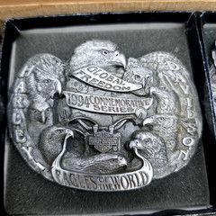 Harley-Davidson 1994 Pewter Commemorative Eagle Buckle Set by Baron