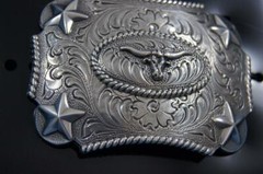 Crumrine Youth Vintage Western Longhorn Skull Belt Buckle 3603046