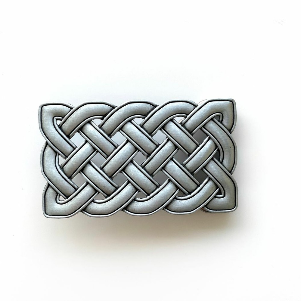 Celtic Cross Knot Small Rectangle Metal Belt Buckle