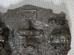Vtg 90s 3D Engraved Wolf Wolves Pewter Metal Belt Buckle Made In USA by Gap