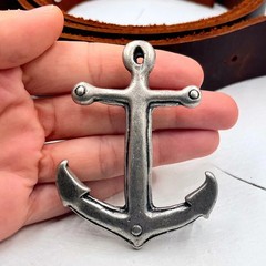 Belt Buckle Anchor Heavy Metal Vintage Maritime Antique For 40mm Belt Style