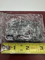Fire Department Metal Enamel Belt Buckle Horses Truck 3in