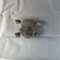 Skull Buckle 3in Tall 2.5in Wide Metal