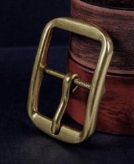 Heavy Brass Classic Center Bar Pin Belt Buckle for Leather Belt Fit 40mm Strap