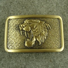 Solid Brass “ Tiger ” rectangle Belt Buckles 1.5&Prime; Plate Pin western Buckle Z309