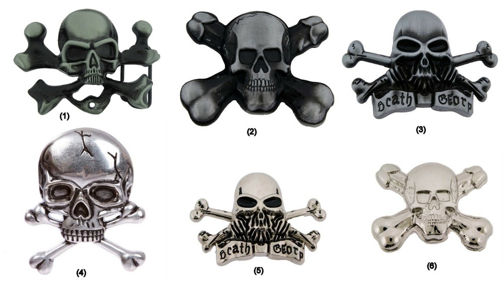 Men Women Skull Belt Buckle Halloween Party Costume Fashion Accessory Metal New