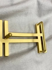 H 32mm 1.25` Belt Buckle Gold Tone Double H Replacement Buckle
