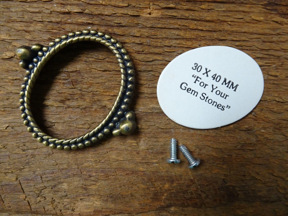 Screw Mount for Buckle 30x40mm Vertical Antique gold (Pkg 5) Old Style 1035