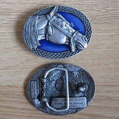 Horse western belt buckle (choice designs)