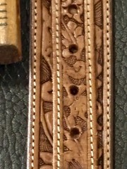 Justin Men’s Belt Crumrine Buckle Size 36 114 TN. Brown Top Grain Cowhide USA