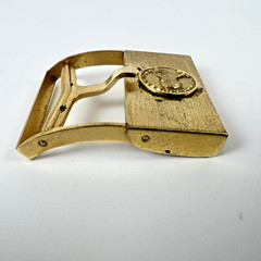 Anson Old Grand Dad Bourbon Belt Buckle Head Of The Bourbon Family Gold Tone