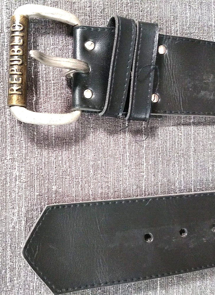 Republic Denim Belt Thick Black