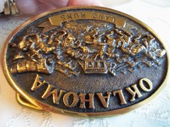Registered Historical Collection Oklahoma Land Run Belt Buckle Rare in Pouch